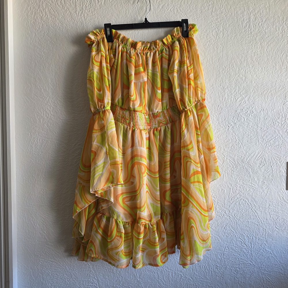 Truth Women's Mini Dress with Vibrant Swirl Pattern